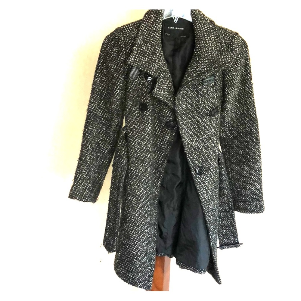 Zara Basic Tweed Coat